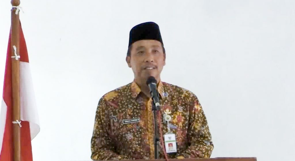 Bupati Rembang H.Abdul Hafidz saat mengungkapkan rencana peningkatan jalan pantura tahun 2023 ini di peresmian gedung baru Makodim 0720 Rembang