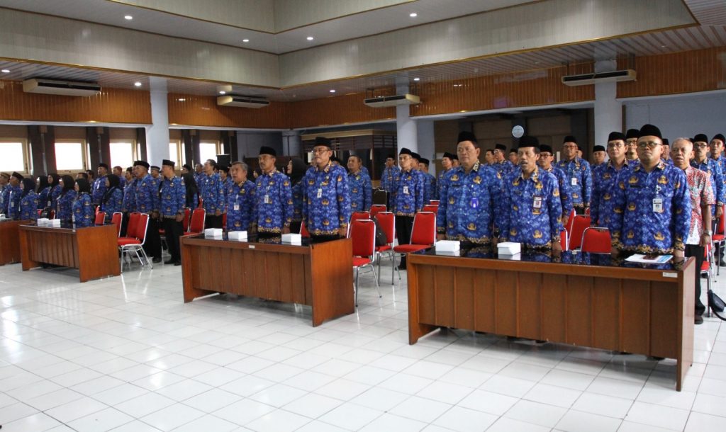Rapat kerja Korpri Kabupaten Rembang di aula lantai 4 kantor Bupati Rembang
