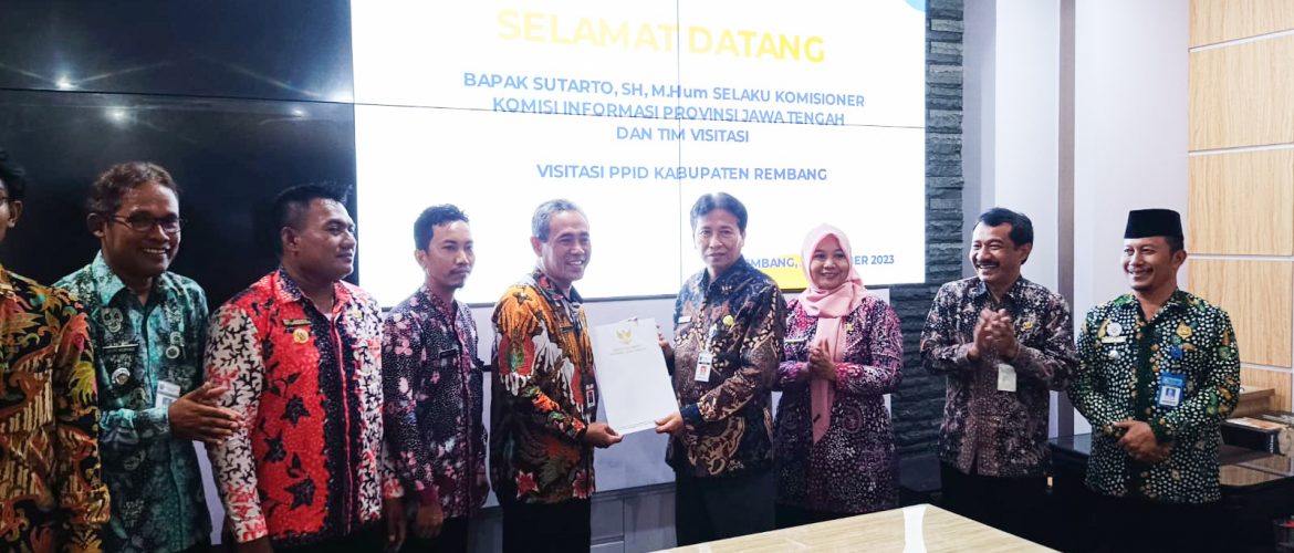 Komisi Informasi Jateng Umumkan Pemkab Rembang Lolos ke Tahap Uji Publik